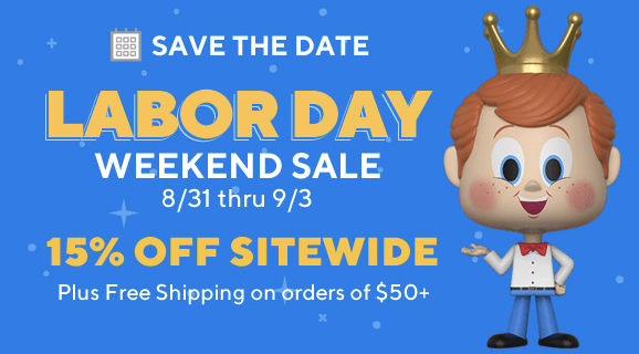 Funko Labor Day Promo: Get 15% Off Sitewide + Free Shipping On $50+ Orders!
