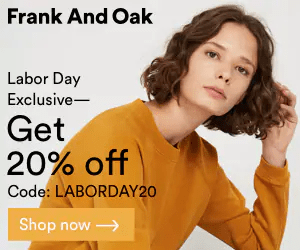 Frank And Oak Labor Day Sale: Get 20% Off On Select Items!