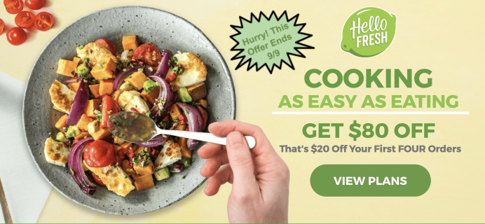 Hello Fresh Labor Day Coupon: $80 Off Your First Four Boxes!