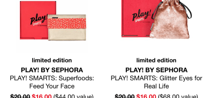 PLAY! by Sephora PLAY! SMARTS Sale : Get Each Box For Only $16!