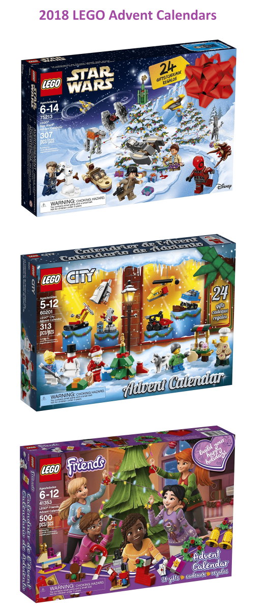 Lego 2018 Advent Calendars Available Now! Star Wars, Friends, City Town