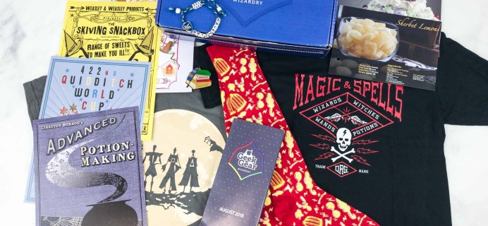 Geek Gear World of Wizardry August 2018 Subscription Box Review