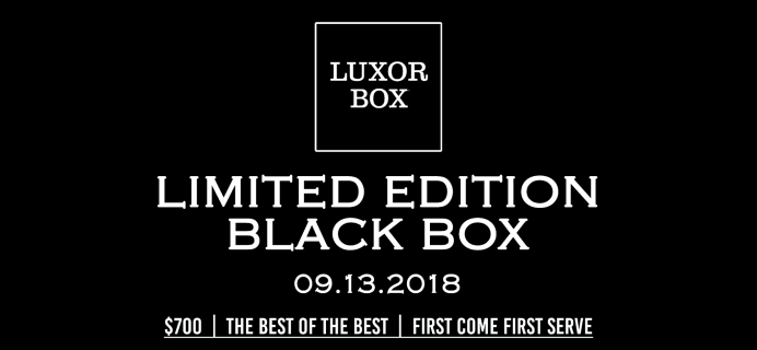New Luxor Box 2018 Limited Edition BLACK Box Preorders Open Now + Spoiler!