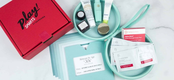 PLAY! by Sephora PLAY! SMARTS – Skincare By Age 30 September 2018 Limited Edition Box Review