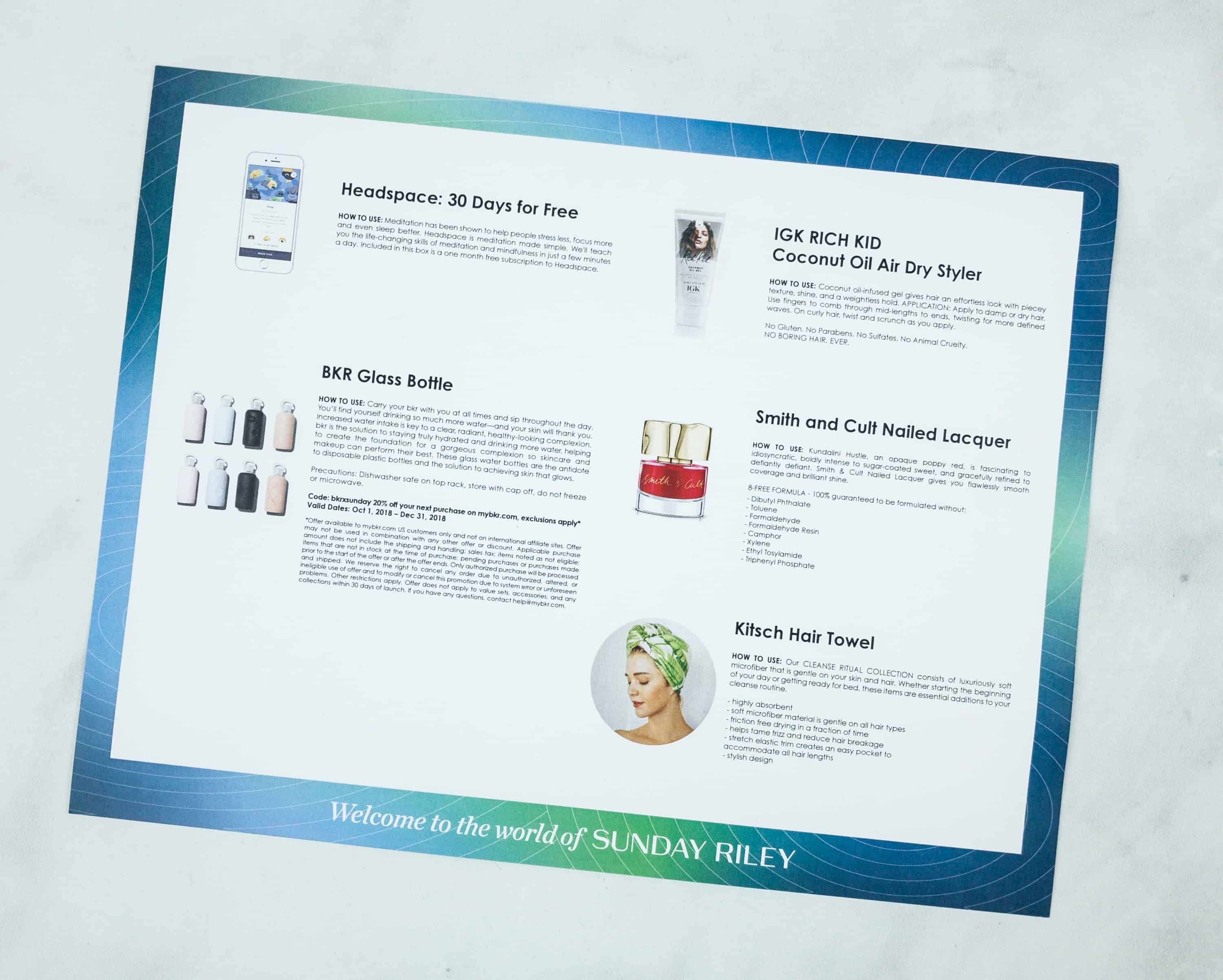 Sunday Riley Box Fall 2018 Subscription Box Review - WELLNESS EDITION ...