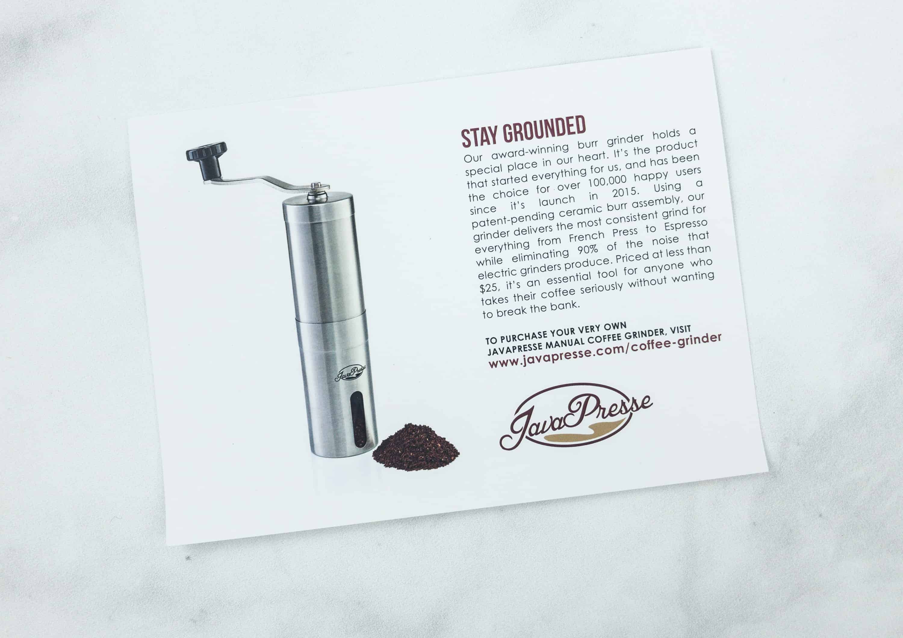 Java Presse Coffee Of The Month Club September 2018 Subscription Box