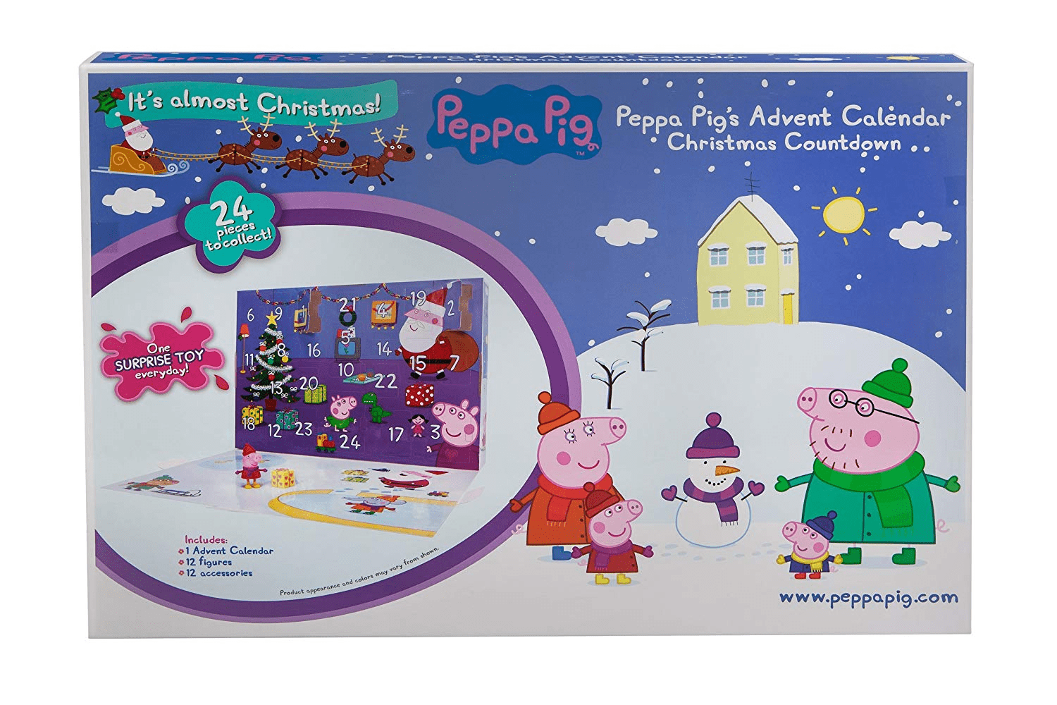 Peppa Pig Peppa's Christmas Countdown Advent Calendar 24 Surprise