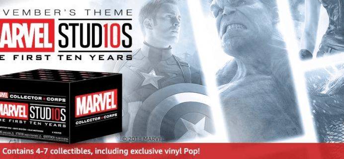 Marvel Collector Corps November 2018 MARVEL STUDIOS Box Available For One Time Purchase WORLDWIDE!