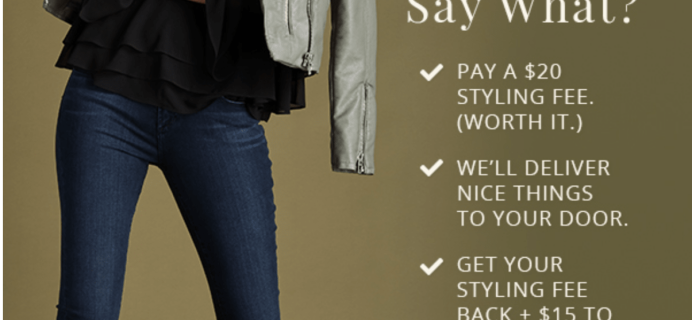 LAST DAY: Wantable Style OR Fitness Edit Coupon: Styling Fee $15 Off!