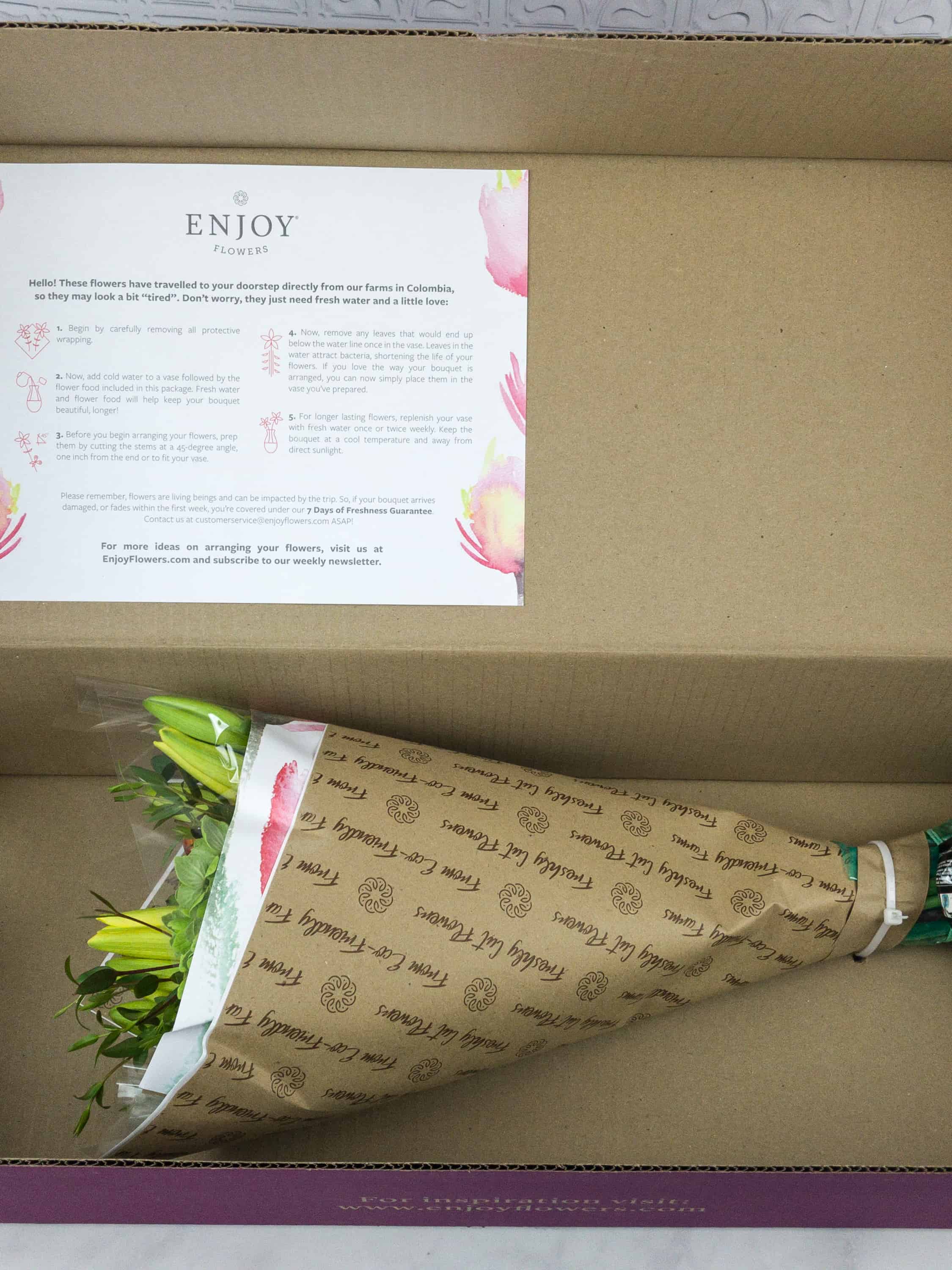 Enjoy Flowers October 2018 Subscription Box Review + 50 Off Coupon