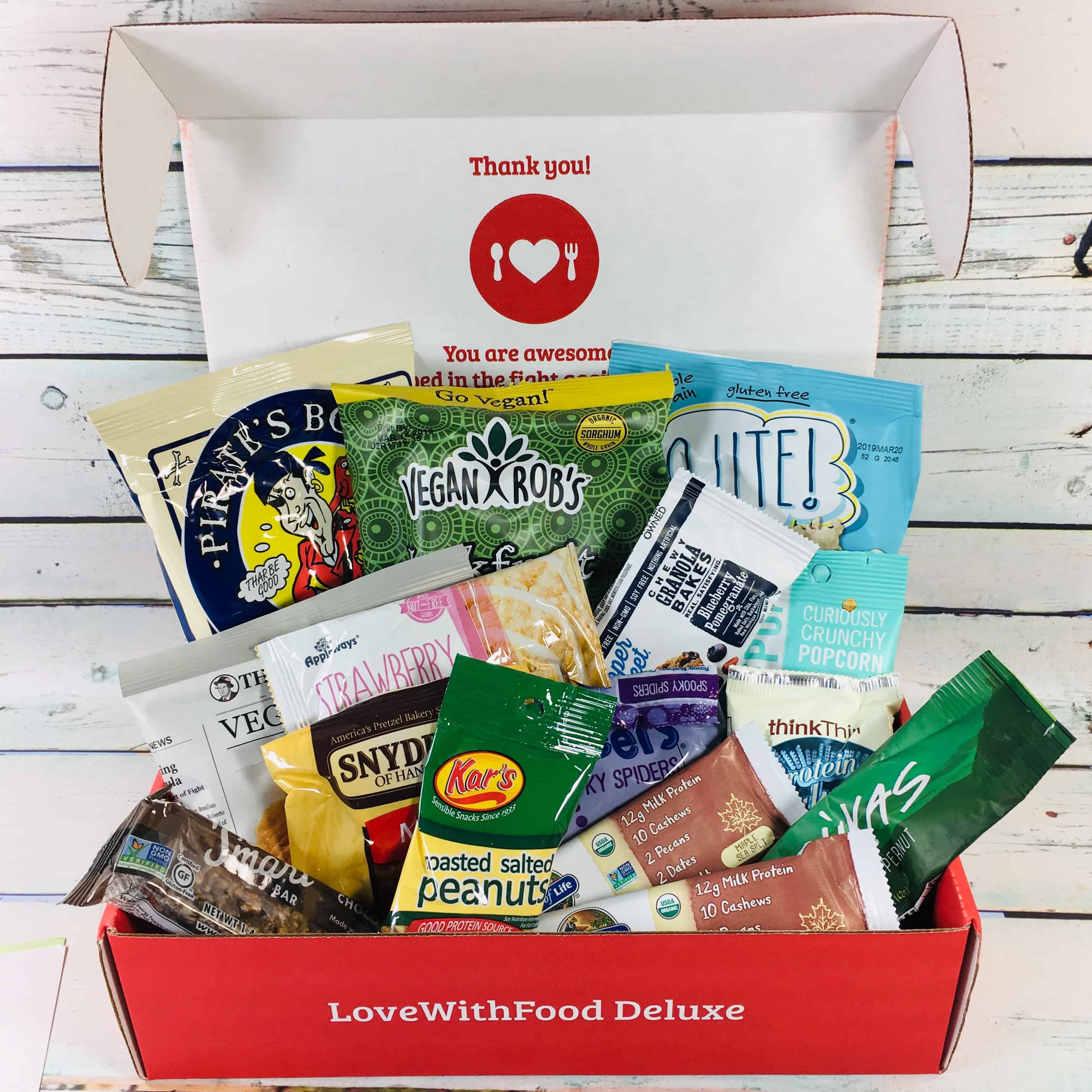 Love With Food October 2018 Deluxe Box Review Coupon Hello Subscription