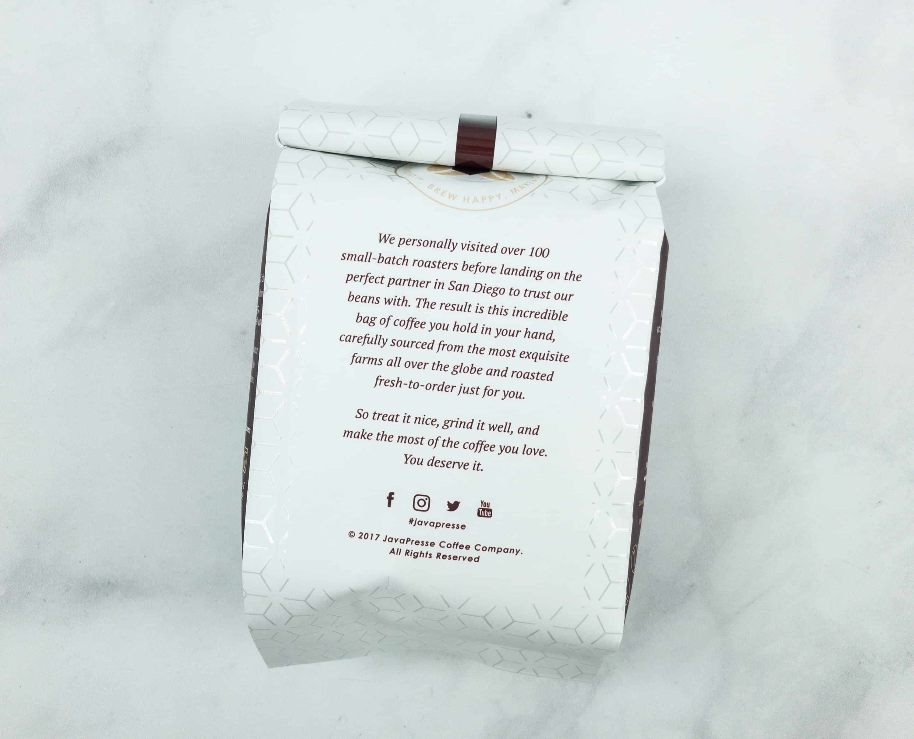 Java Presse Coffee Of The Month Club October 2018 Subscription Box