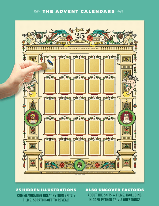 2018 Monty Python ScratchOff Advent Calendars Coming Soon! hello