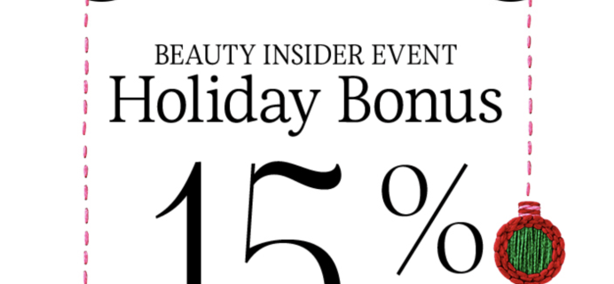 Sephora Holiday Beauty Insider Sale Starts Now: Rouge & VIB 20% Off + Insiders Save 15% Off EVERYTHING!