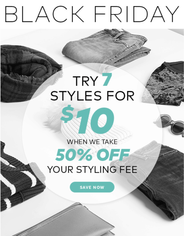 Wantable Style Edit Styling Fee Black Friday Deal EXTENDED Styling