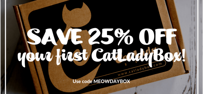 Cat Lady Box Cyber Monday Coupon – 25% Off First Box!