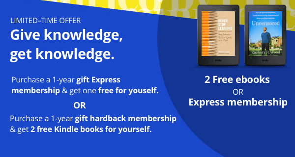 Next Big Idea Club Cyber Monday Deal: Get 2 Free Books or Free Express Membership with Annual Membership Purchase!