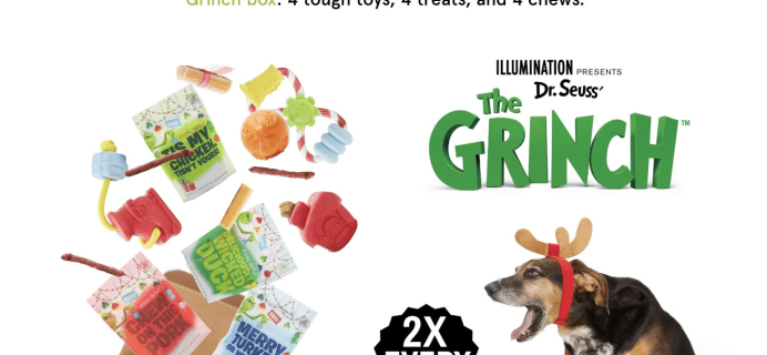 BarkBox Super Chewer Holiday Coupon: Double Your Box First Month Deal + GRINCH!