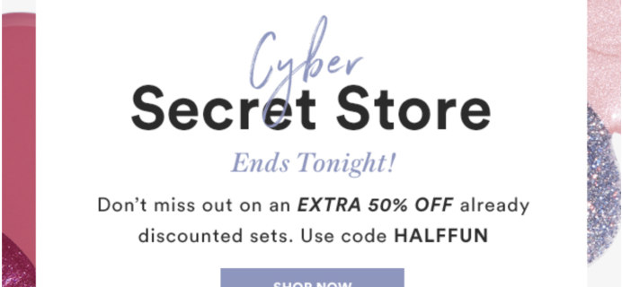 Julep December 2018 CYBER Secret Store – Last Day! 50% Off Coupon!