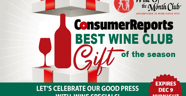 The Original and Only Wine of the Month Club Holiday Sale: Get Up To 4 Extra Wines FREE!