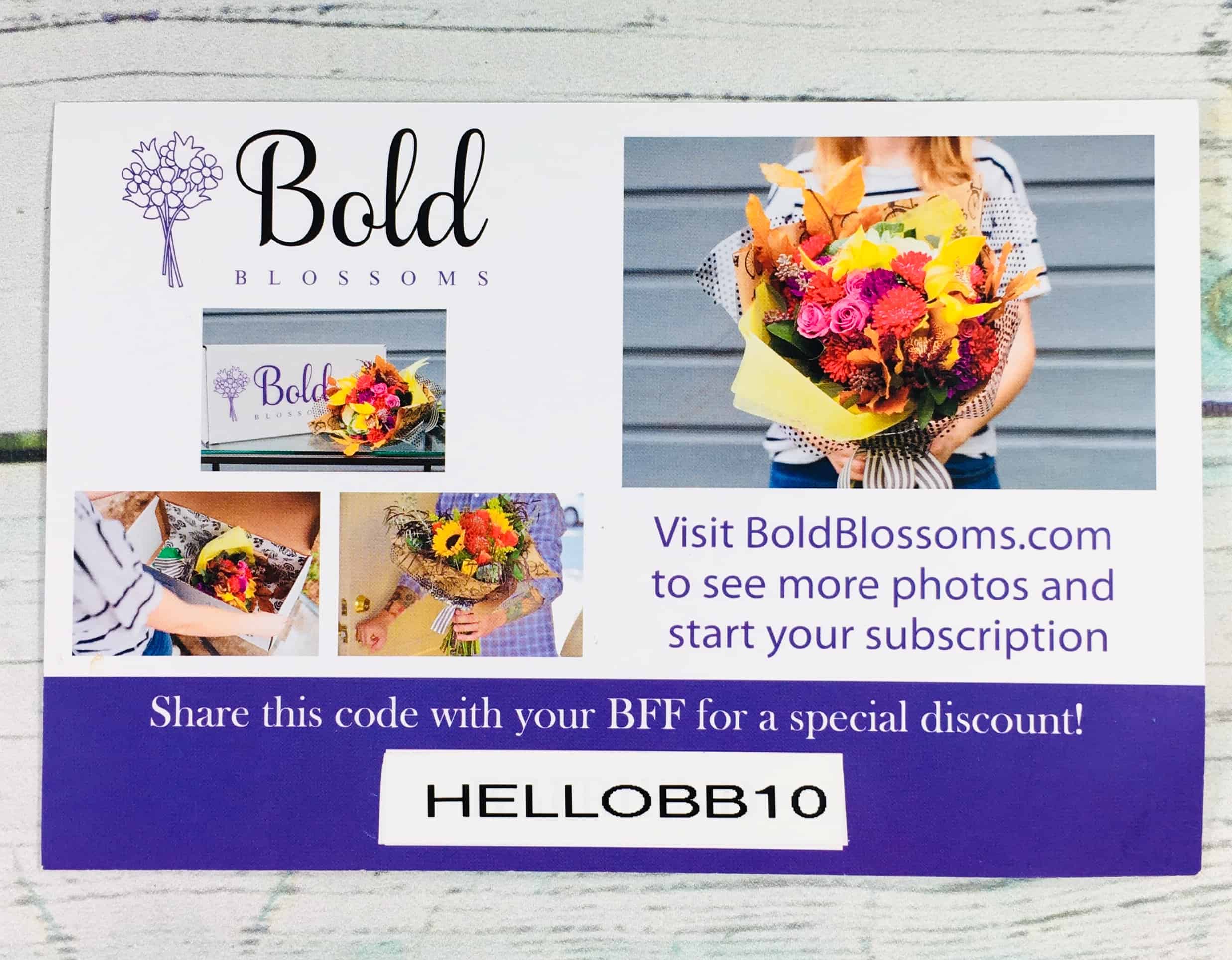 Bold Blossoms December 2018 Subscription Box Review + Coupon Hello