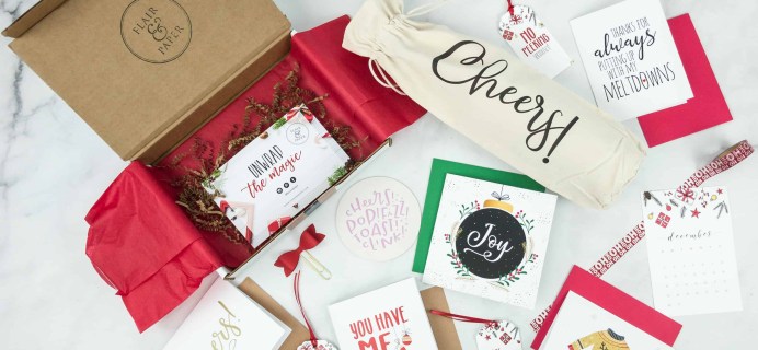 Flair and Paper December 2018 Subscription Box Review & Coupon