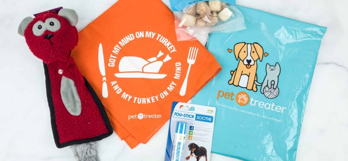 Pet Treater Dog Pack November 2018 Subscription Box Review + Coupon!