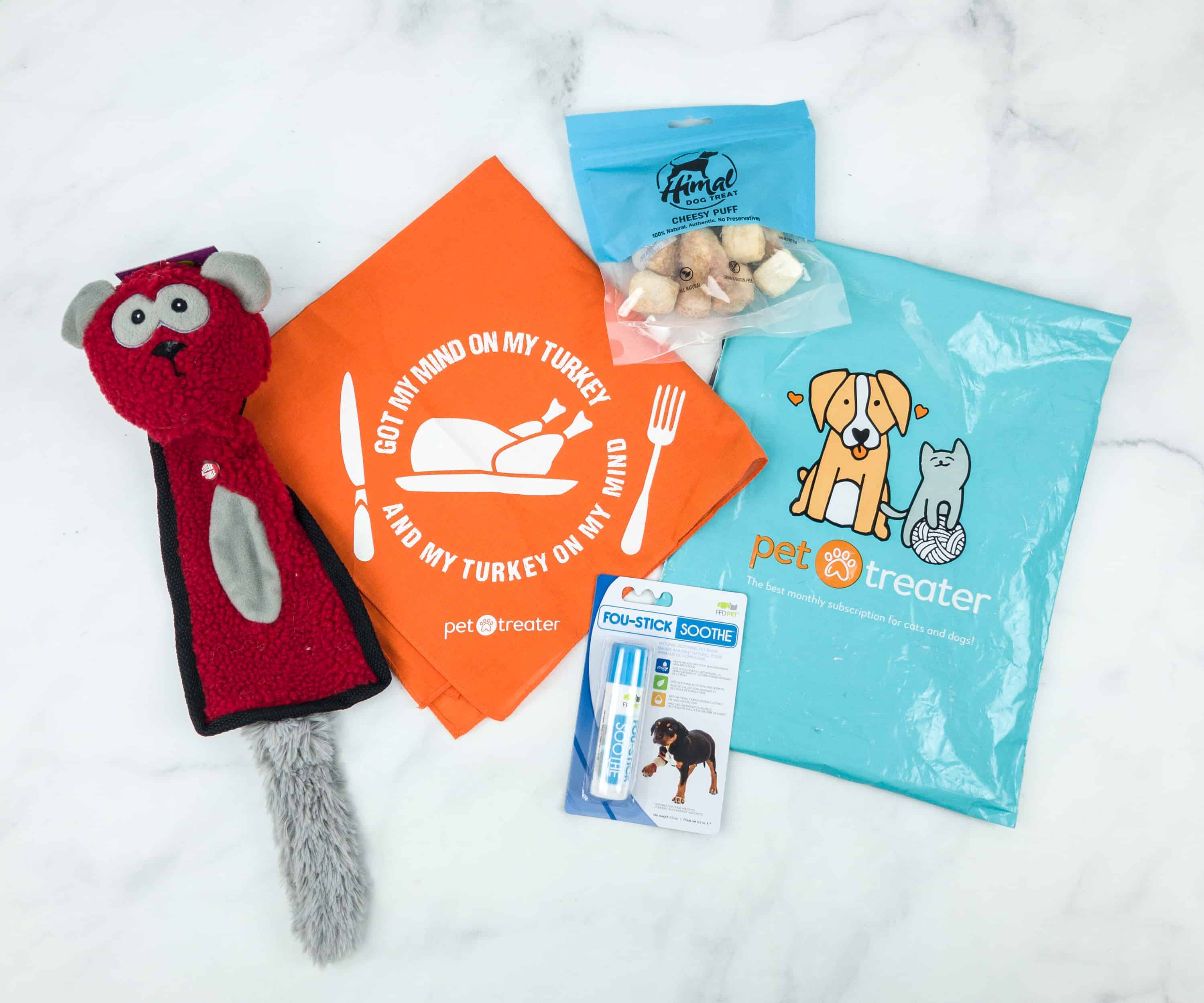 Pet Treater Dog Pack November 2018 Subscription Box Review + Coupon! -  Hello Subscription