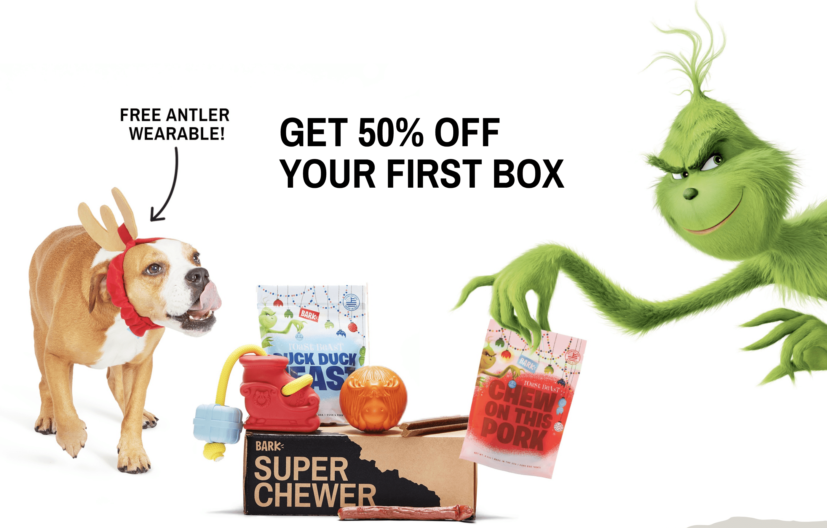 BarkBox Super Chewer Coupon Get 50 Off Your First Month! hello