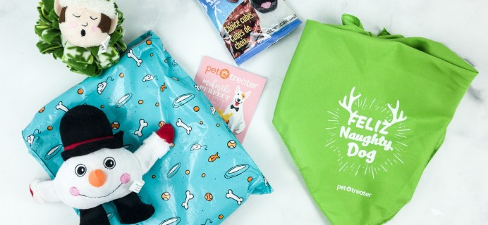 Pet Treater Dog Pack December 2018 Subscription Box Review + Coupon!