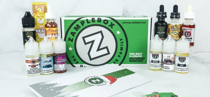 Zamplebox E-Juice December 2018 Subscription Box Review + Coupon!