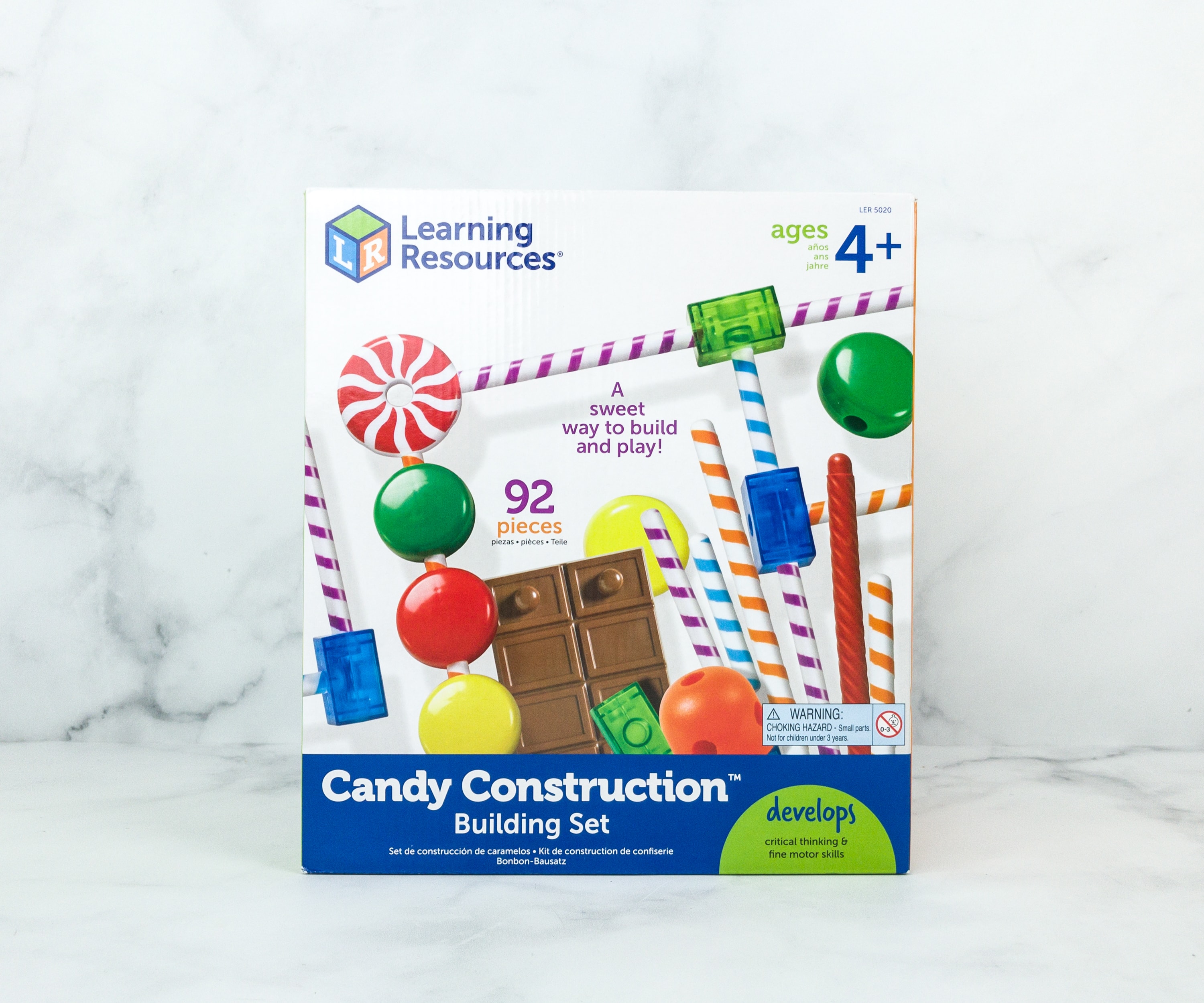  Learning Resources Candy Construction Building Set - 92 Pieces,  Ages 4+,Toddler Learning Toys, Fine Motor Building Toy, Preschool Toys,  STEM Toys : Toys & Games