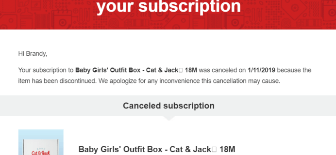 Target Cat & Jack Baby Outfit Box Subscription Closing!