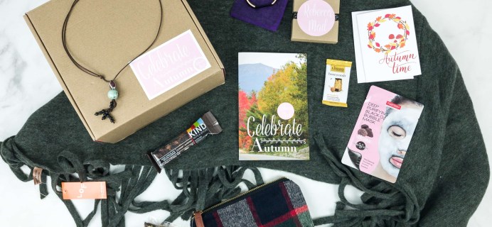 Rebecca Mail Deluxe Lifestyle Quarterly Subscription Box Review – Fall 2018