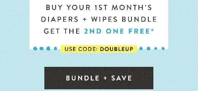 Honest Company Diaper Bundle Sale: Buy One Month Diapers + Wipes Bundle, Get The Second Month FREE!