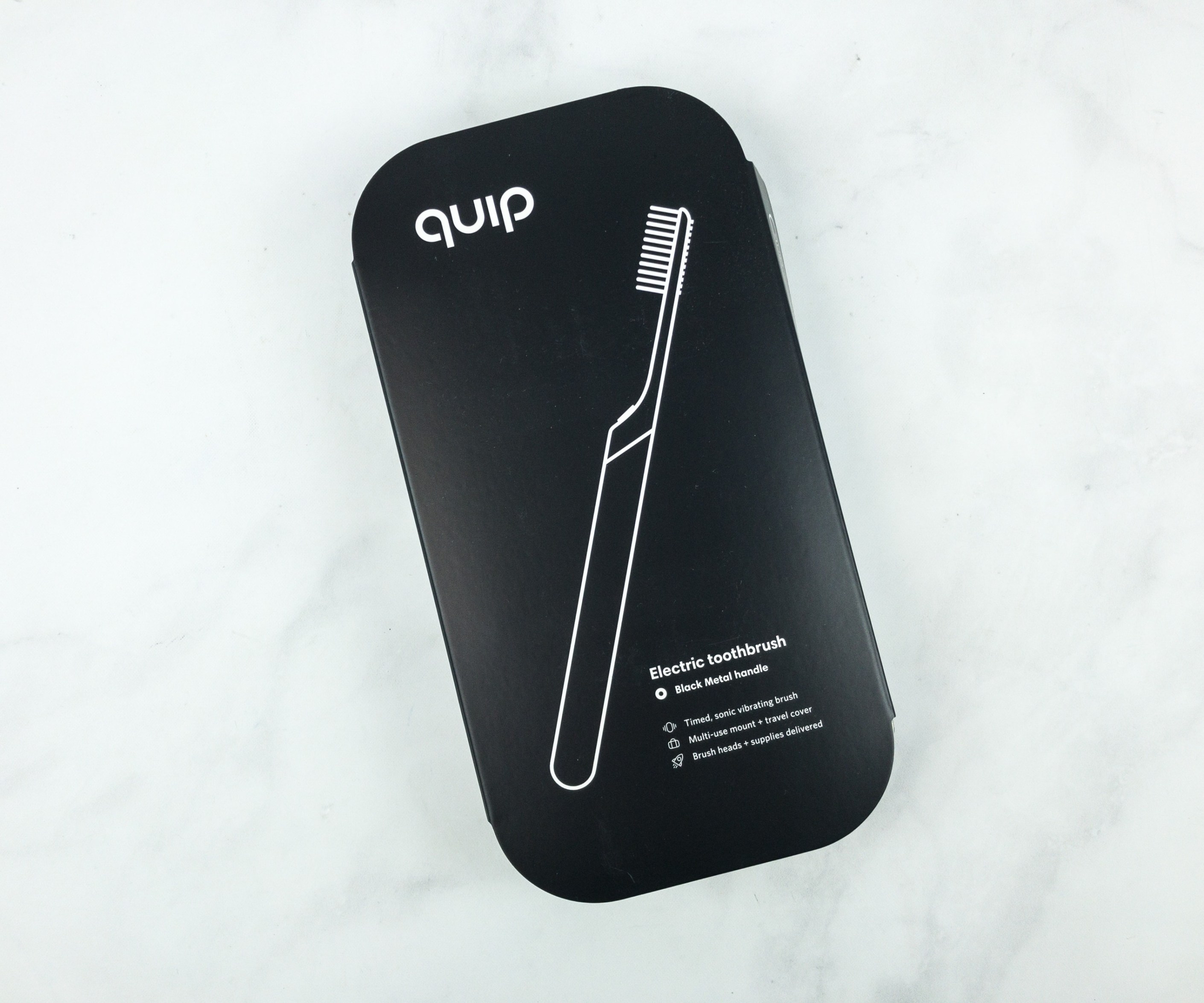 Quip All Black Metal Electric Toothbrush Review Hello Subscription