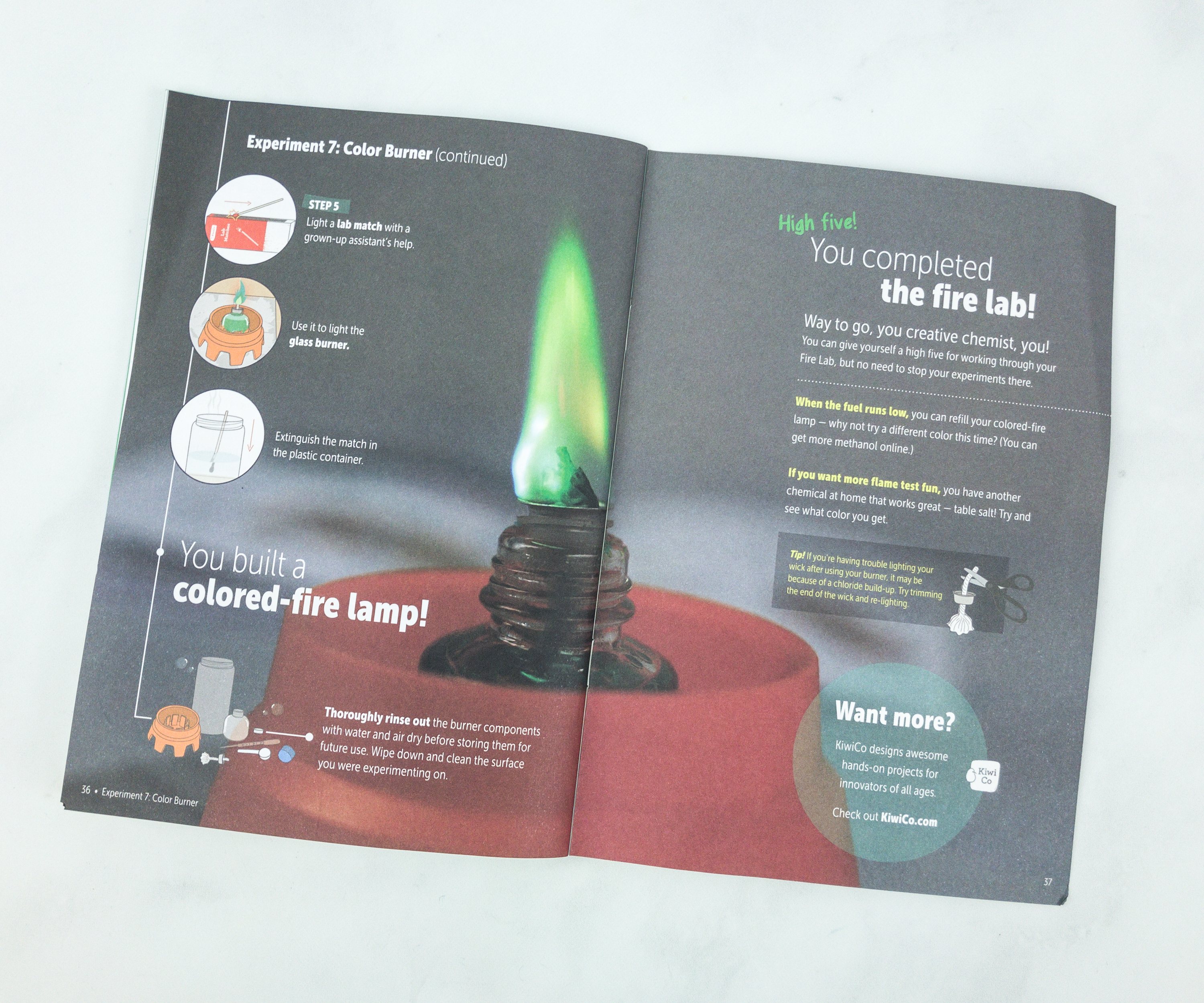 KiwiCo Chemistry Pack Fire Lab Review hello subscription