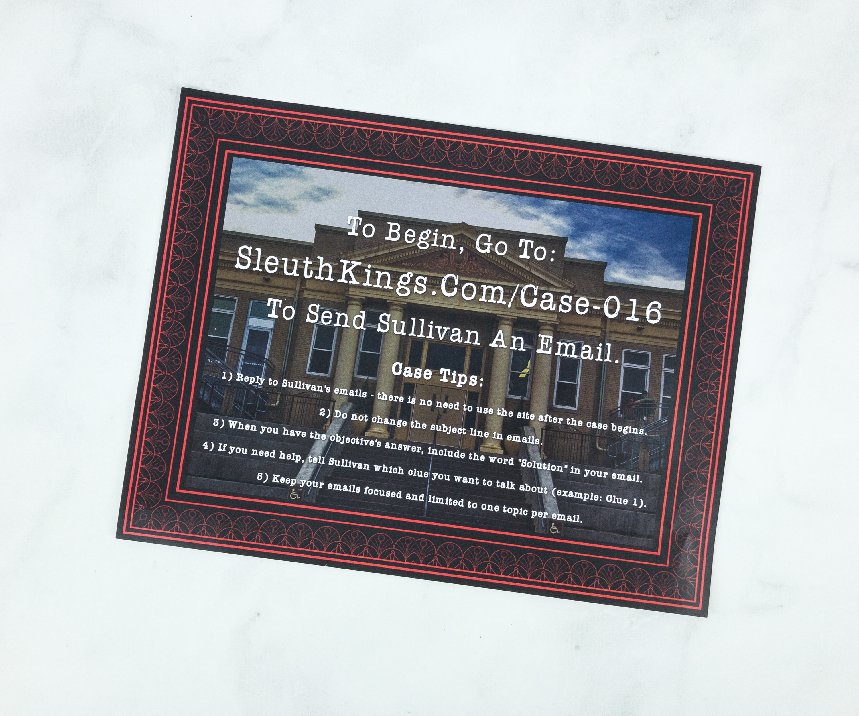 Sleuth Kings Subscription Box Review + Coupons - Case 016 Flyer ...