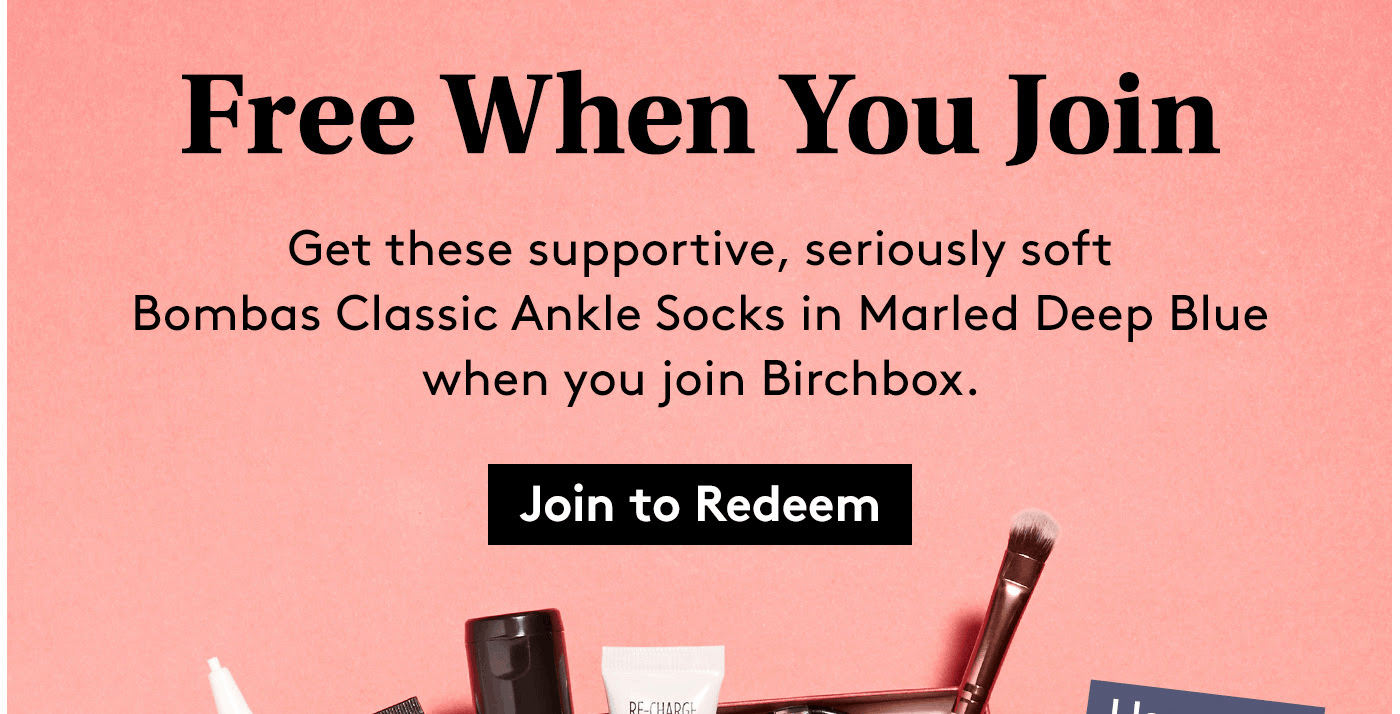 Birchbox Coupon Code FREE Bombas Classic Ankle Socks with New