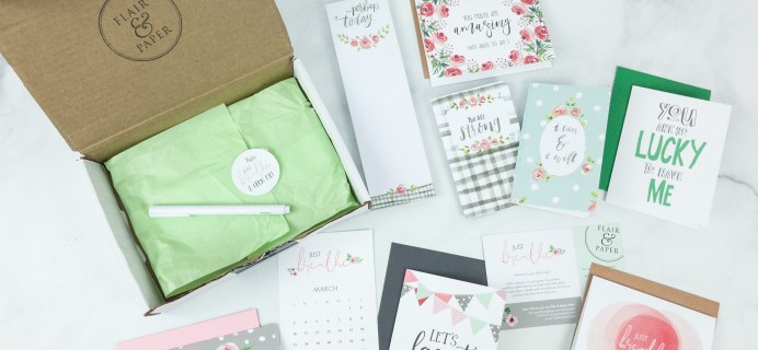 Flair and Paper March 2019 Subscription Box Review & Coupon