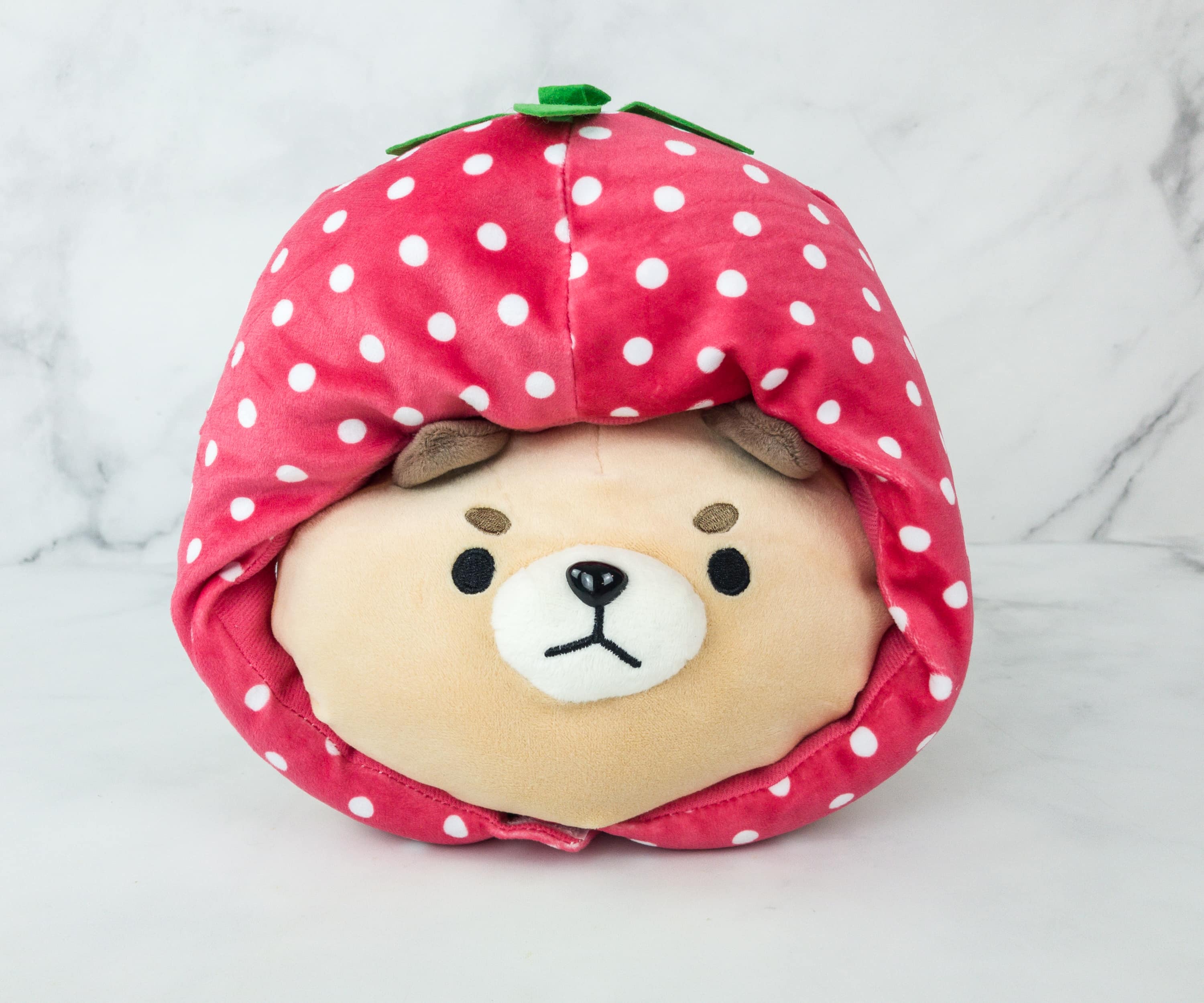 shiba and cat strawberry plush