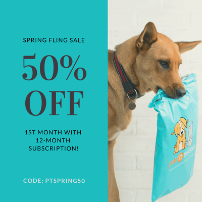 Pet Treater Spring Sale: 50% First Box with Annual Subscription!