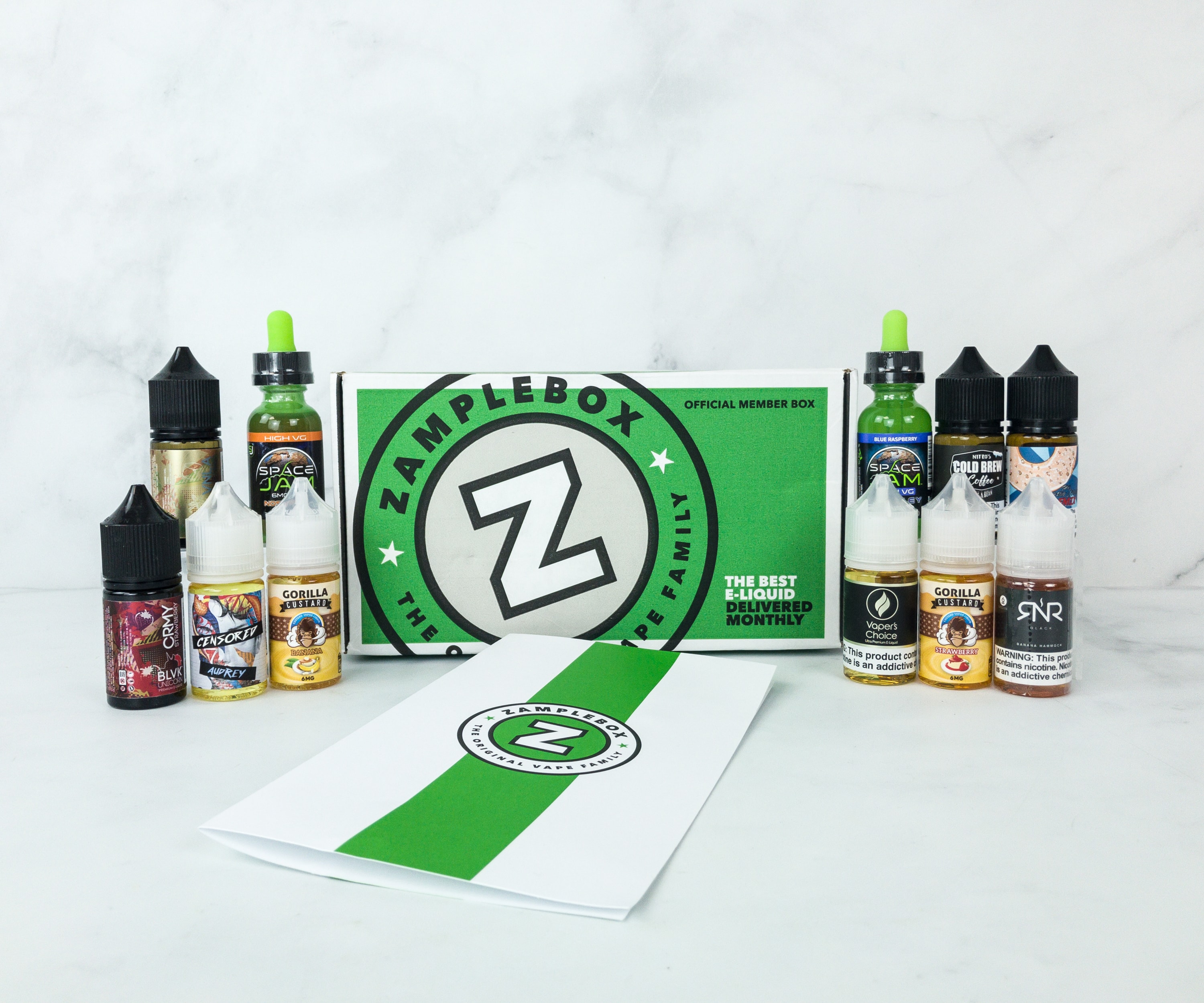 Zamplebox E Juice March 2019 Subscription Box Review Coupon