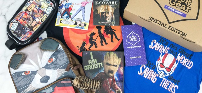 Geek Gear Box Special Edition February 2019 Subscription Box Review + Coupon
