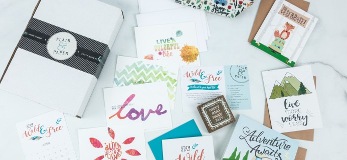 Flair and Paper April 2019 Subscription Box Review & Coupon