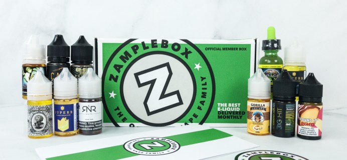 Zamplebox E-Juice April 2019 Subscription Box Review + Coupon!