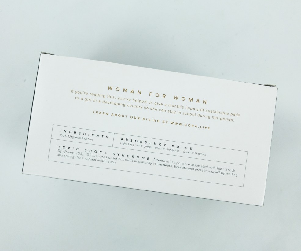 Cora Tampons Subscription Box Review hello subscription