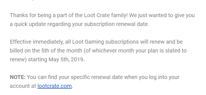 Loot Gaming Subscription Update!