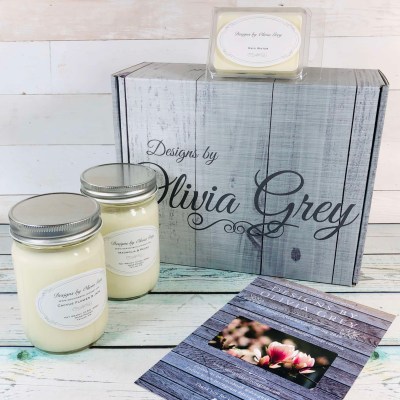 Designs by Olivia Grey All Natural Candle Subscription Box Spring 2019 Review + Coupon