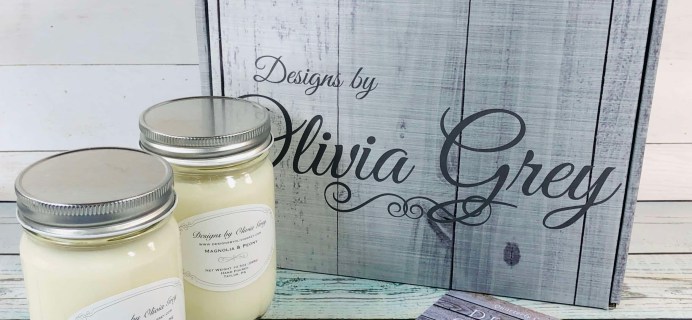 Designs by Olivia Grey All Natural Candle Subscription Box Spring 2019 Review + Coupon